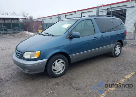 2001 Toyota Sienna Xle z USA, uszkodzony, nr VIN 4T3ZF13C61U386633